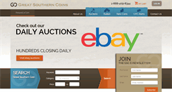 Desktop Screenshot of greatsoutherncoins.com