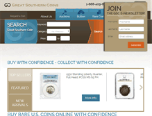 Tablet Screenshot of greatsoutherncoins.com